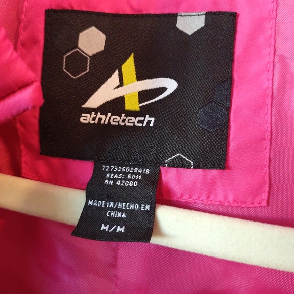 Pink Athletech Sleeveless Puffer Jacket Size M - Picture 7 of 13